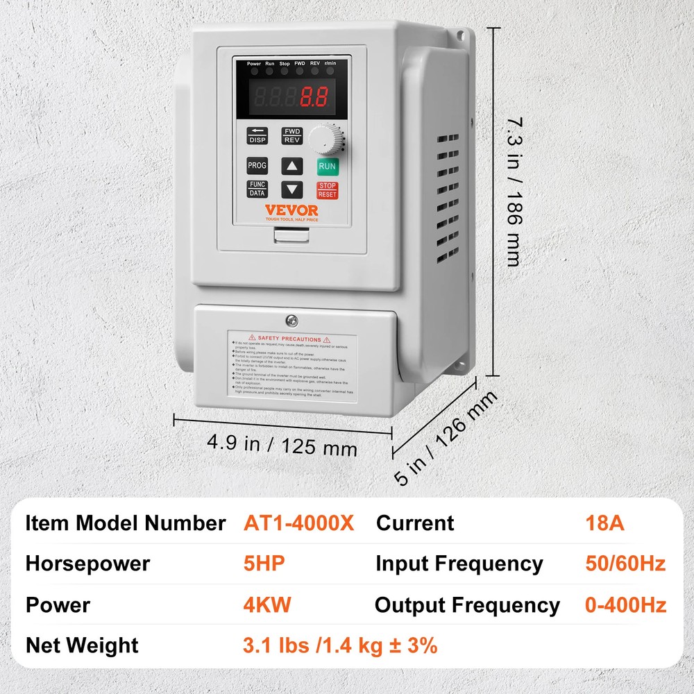 Singel Phase 220V-240V Output Variable Frequency Drive for Motor Speed Control