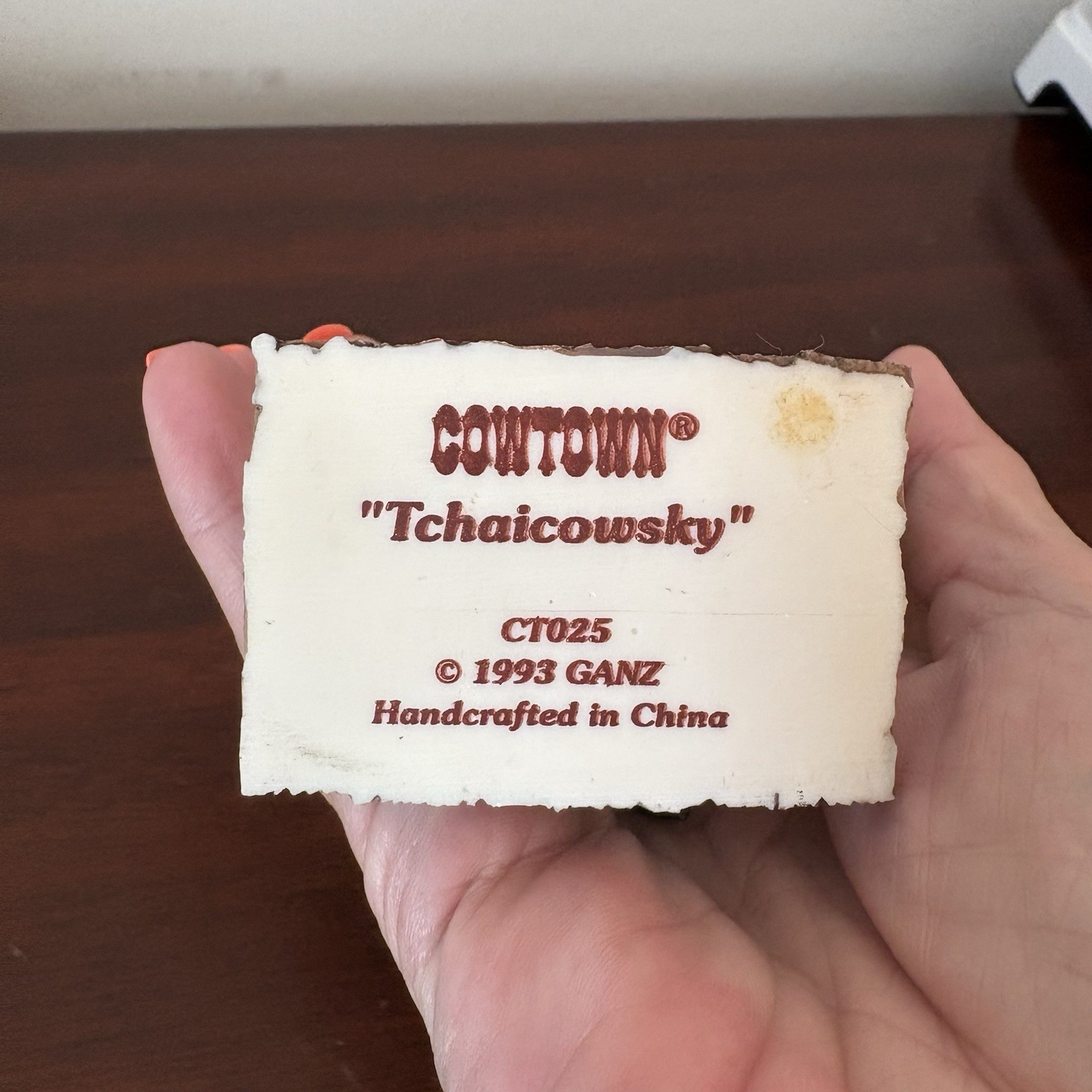 Ganz 1993 Tchaicowsky Cowtown Figurine Cow Music Conductor