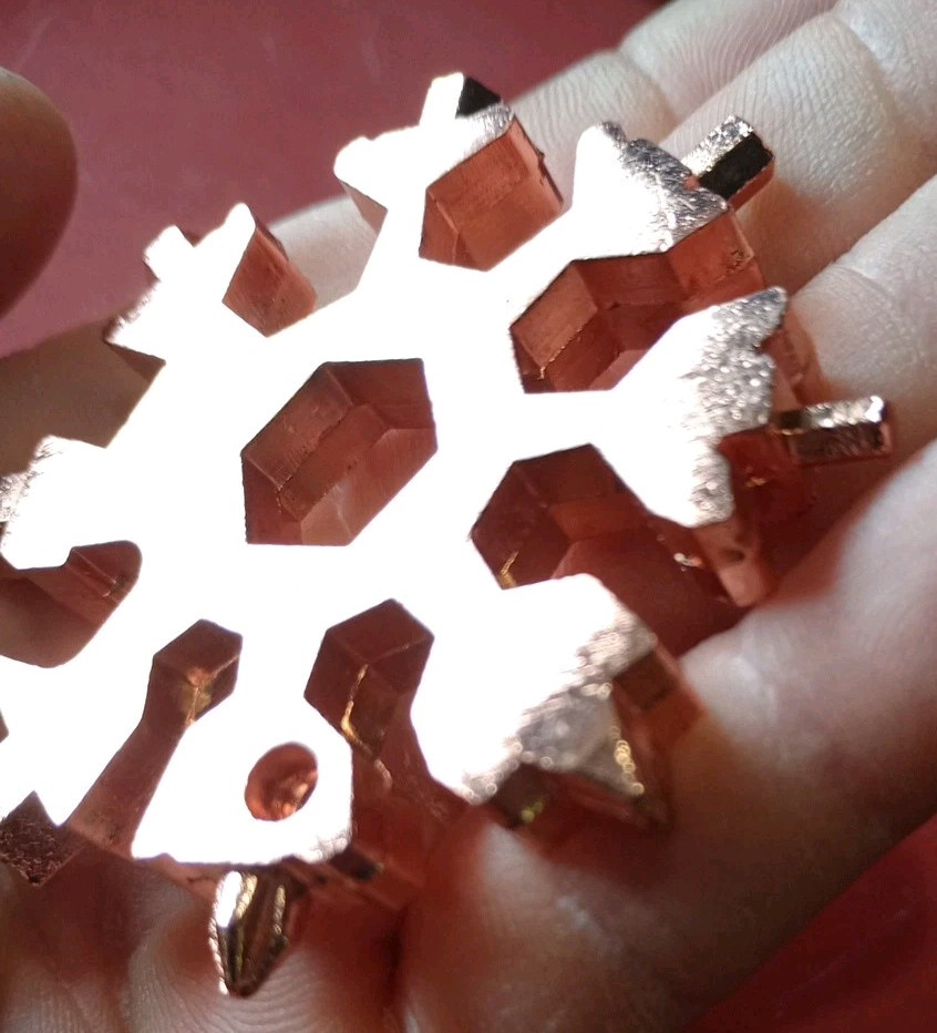 Snowflake Multi-Tool Screwdriver Gadget Rose Gold Colored