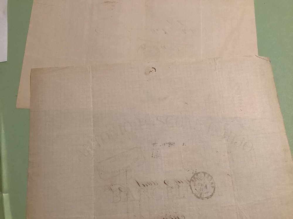 Spain 1879 postal cover 2 items Ref A1810