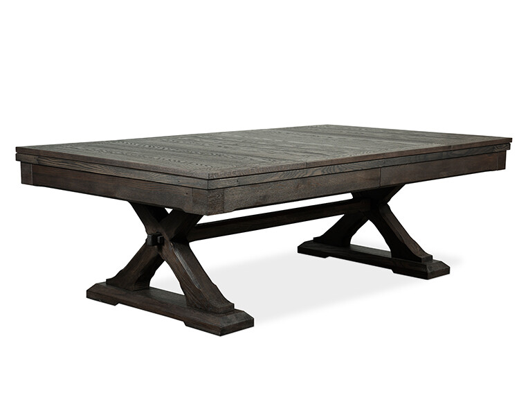 Kariba Pool Table 8' w/ Dining Top Conversion & 2 Matching Benches FREE Ship