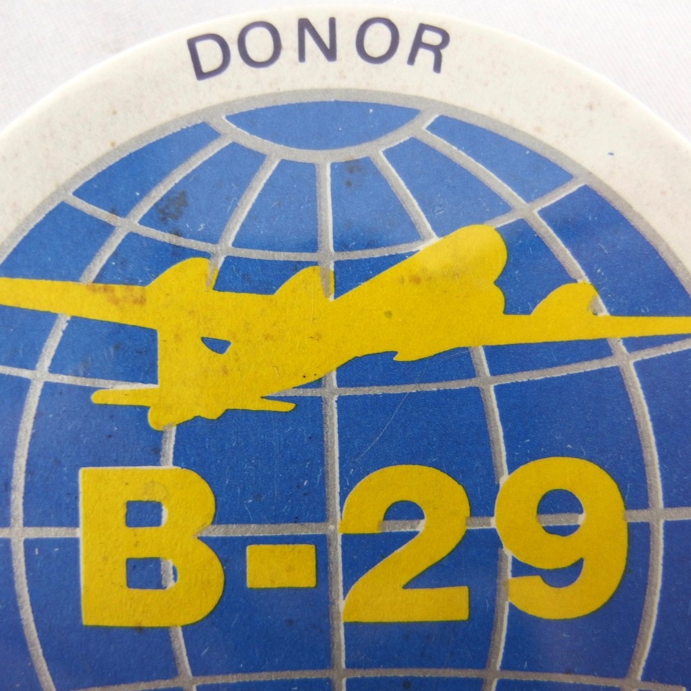 Vtg B-29 Squadron Confederate Air Force Donor Button Pin