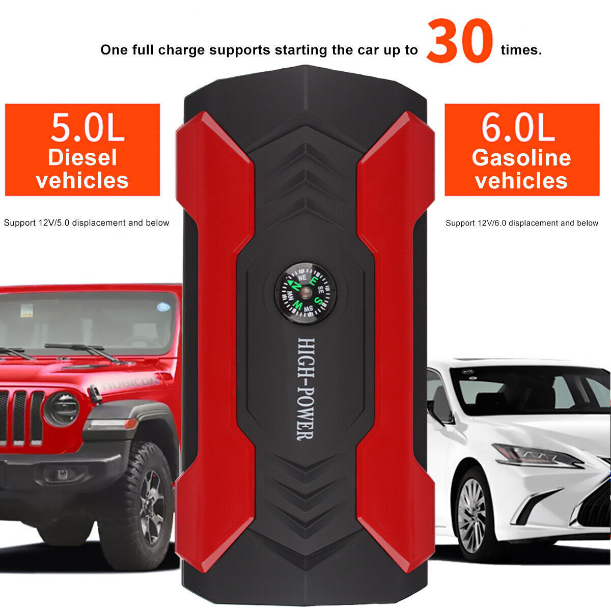 Car Jump Starter 100000mAh Booster Jumper Box Power Bank Battery Charger