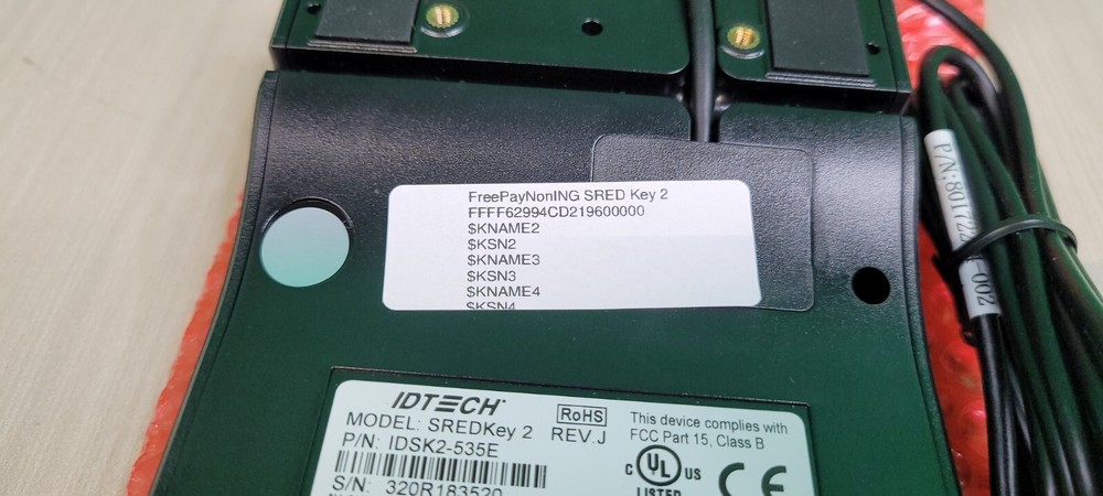 ID Tech SREDKey 2 with MSR USB HID Enhanced Format Key Pad IDSK2-535E New