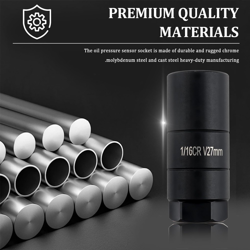 Oil Pressure Sensor Socket,Hexagonal Drive27mm Socket for Removing Oil Sendin...