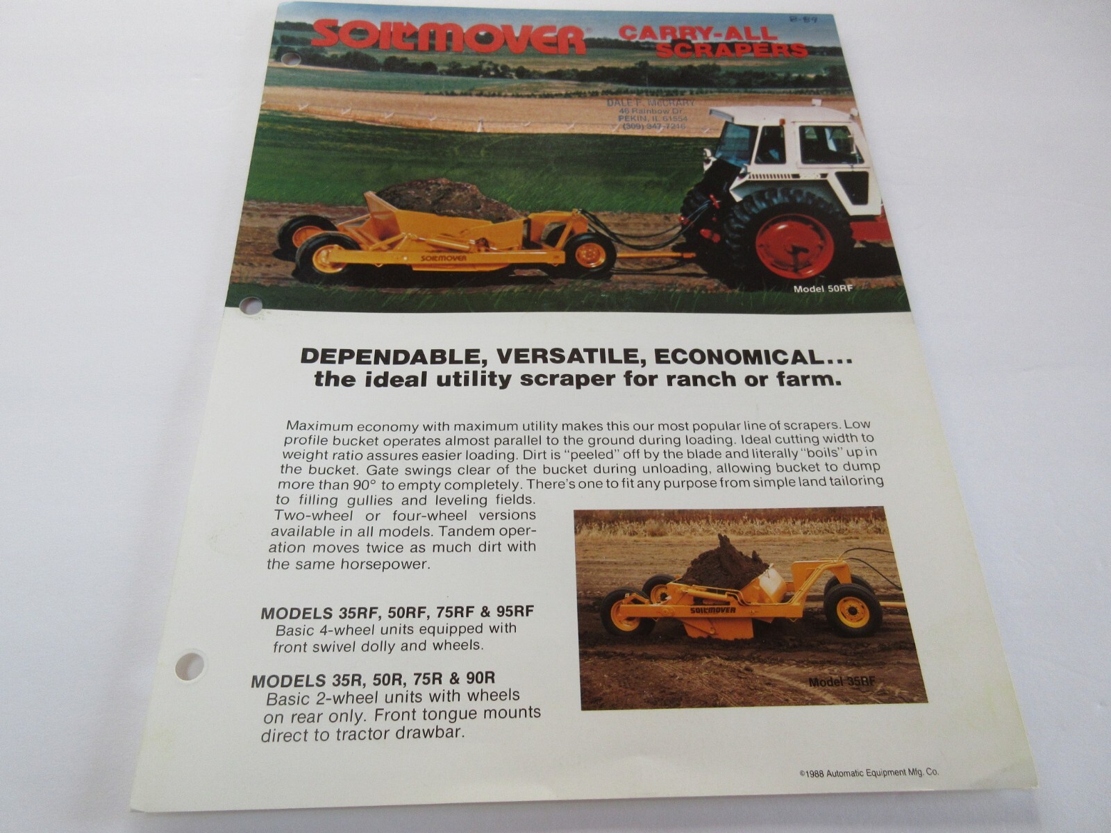 Soil Mover Scraper Brochure 2 page