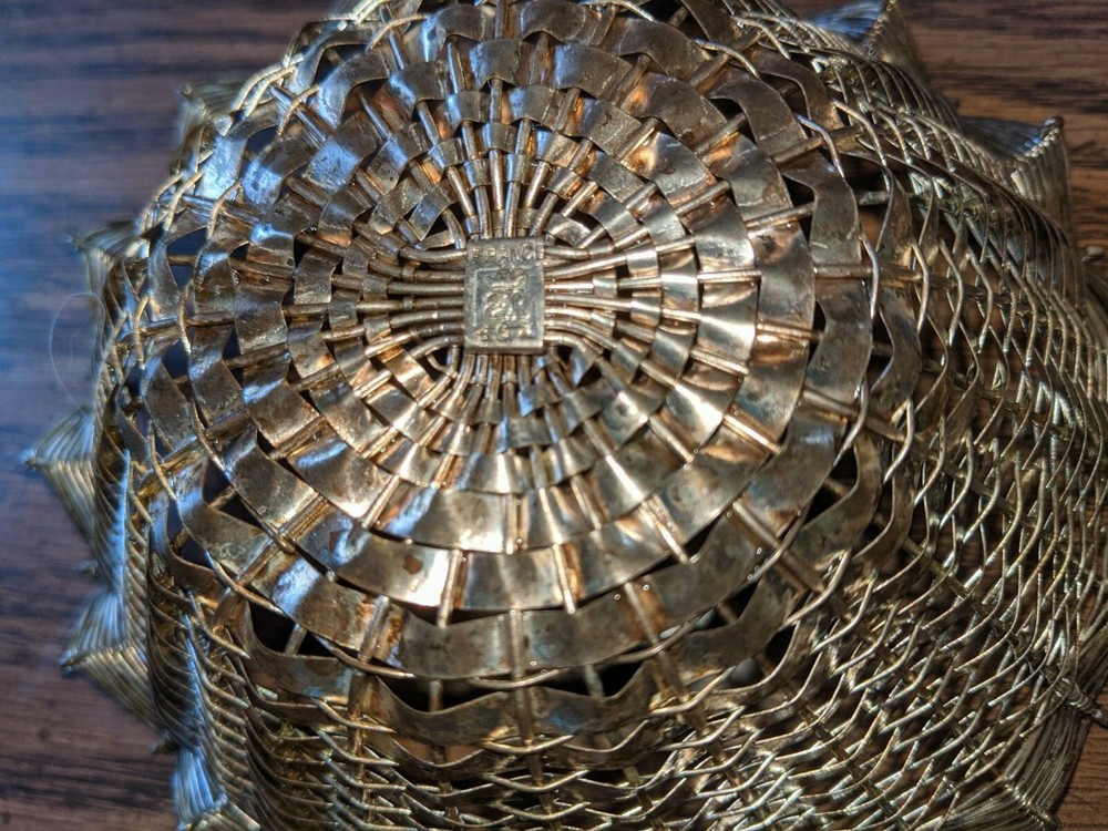 Vintage Silverplate Covered Basket