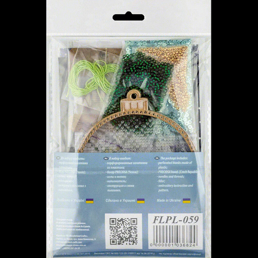 DIY Bead Embroidery Kit on Plastic Beaded stitching needlepoint beadwork