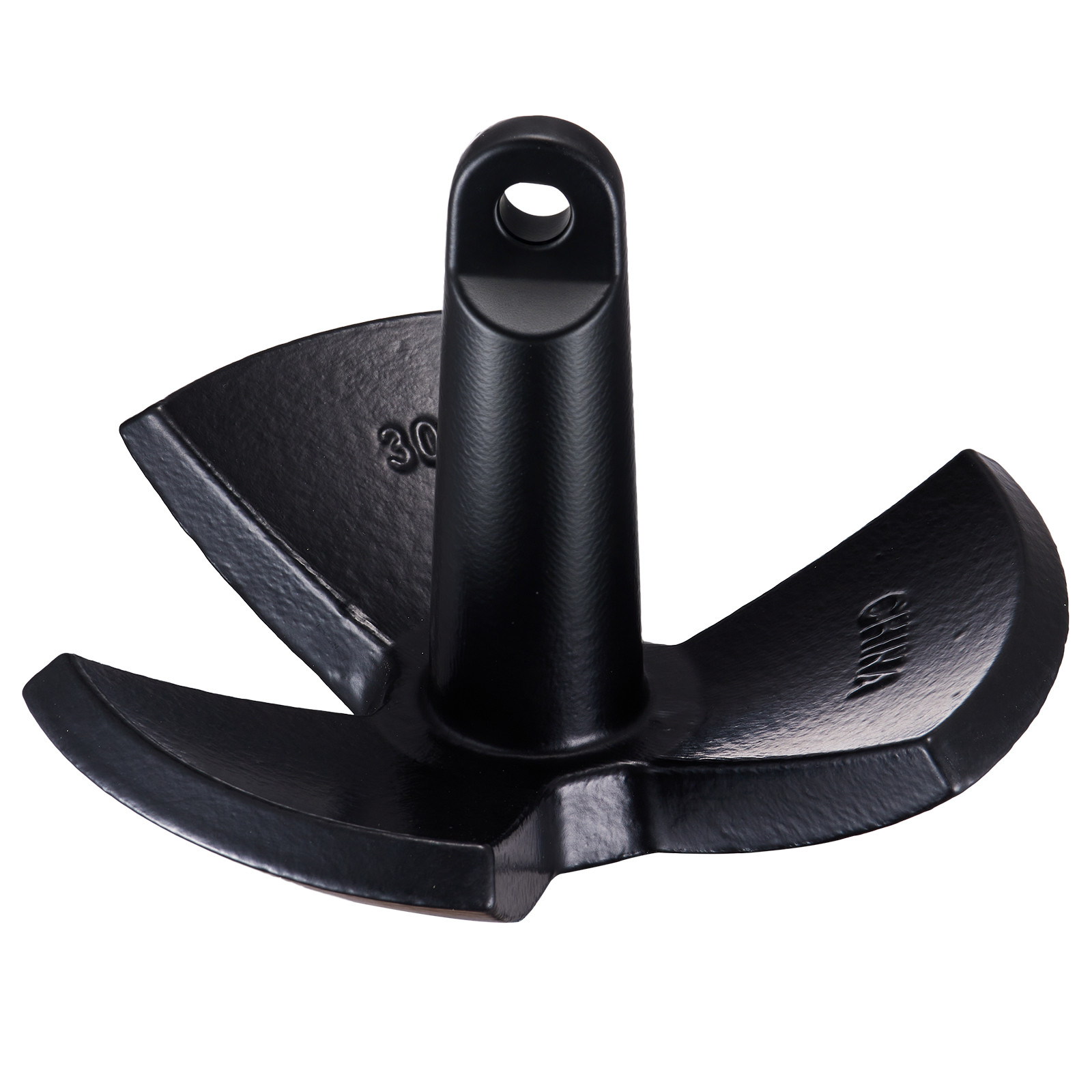 River Anchor 30LB Boat Anchor Cast Iron Black Vinyl-Coated Mushroom Anchor
