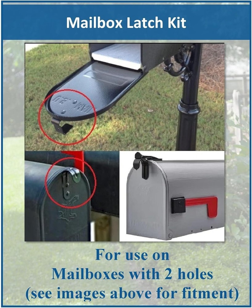 Durable Mailbox Plastic Latch Replacement Kit - Easy No-Tool Installation