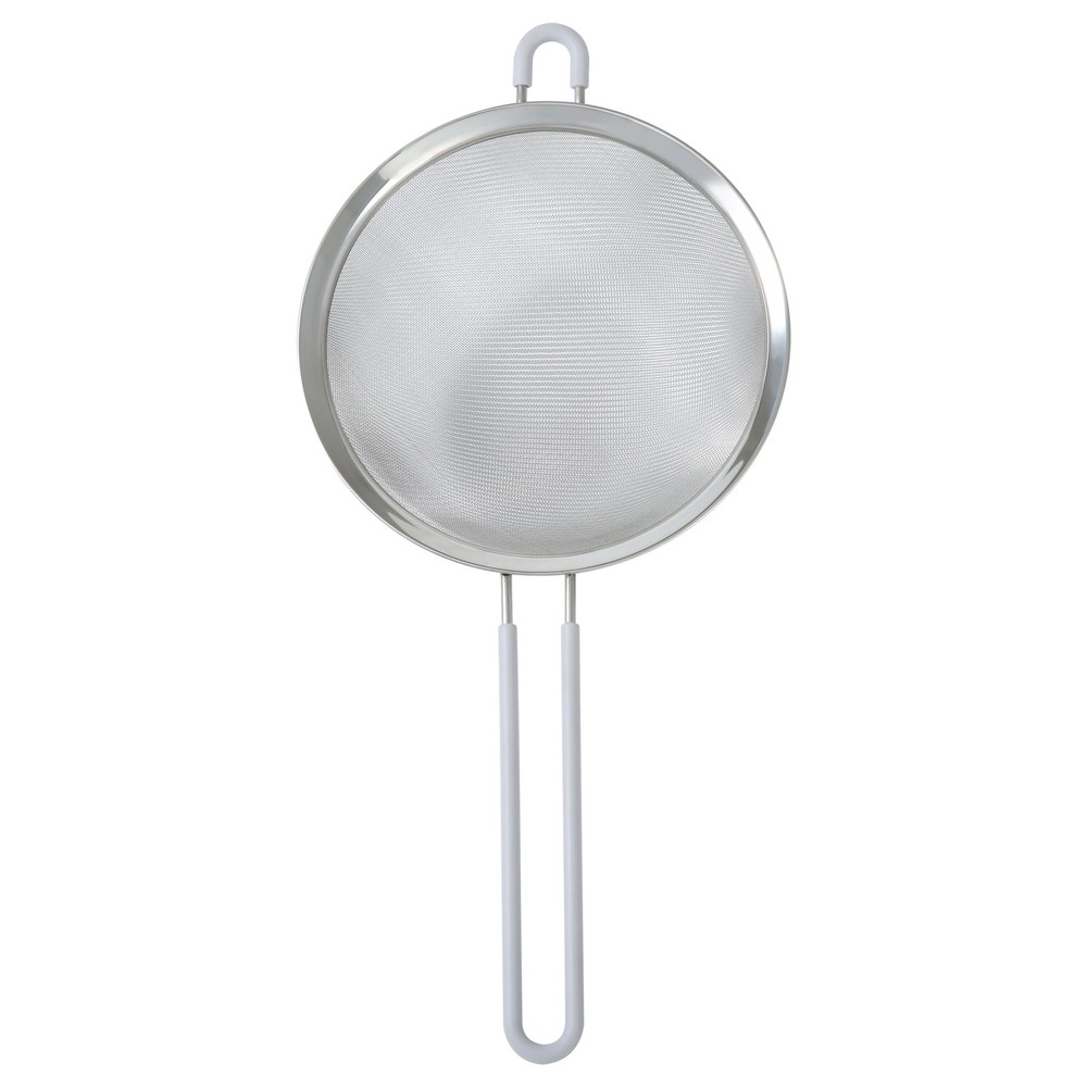 8" Stainless Steel Fine Mesh Strainer, Silver