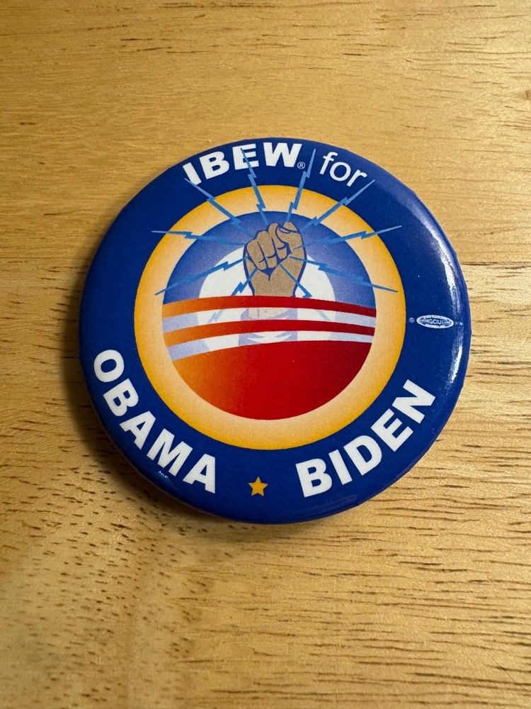 IBEW for Obama/Biden button