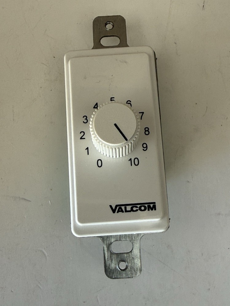 VALCOM V-2992-W WALL MOUNT VOLUME CONTROL, DECOR White