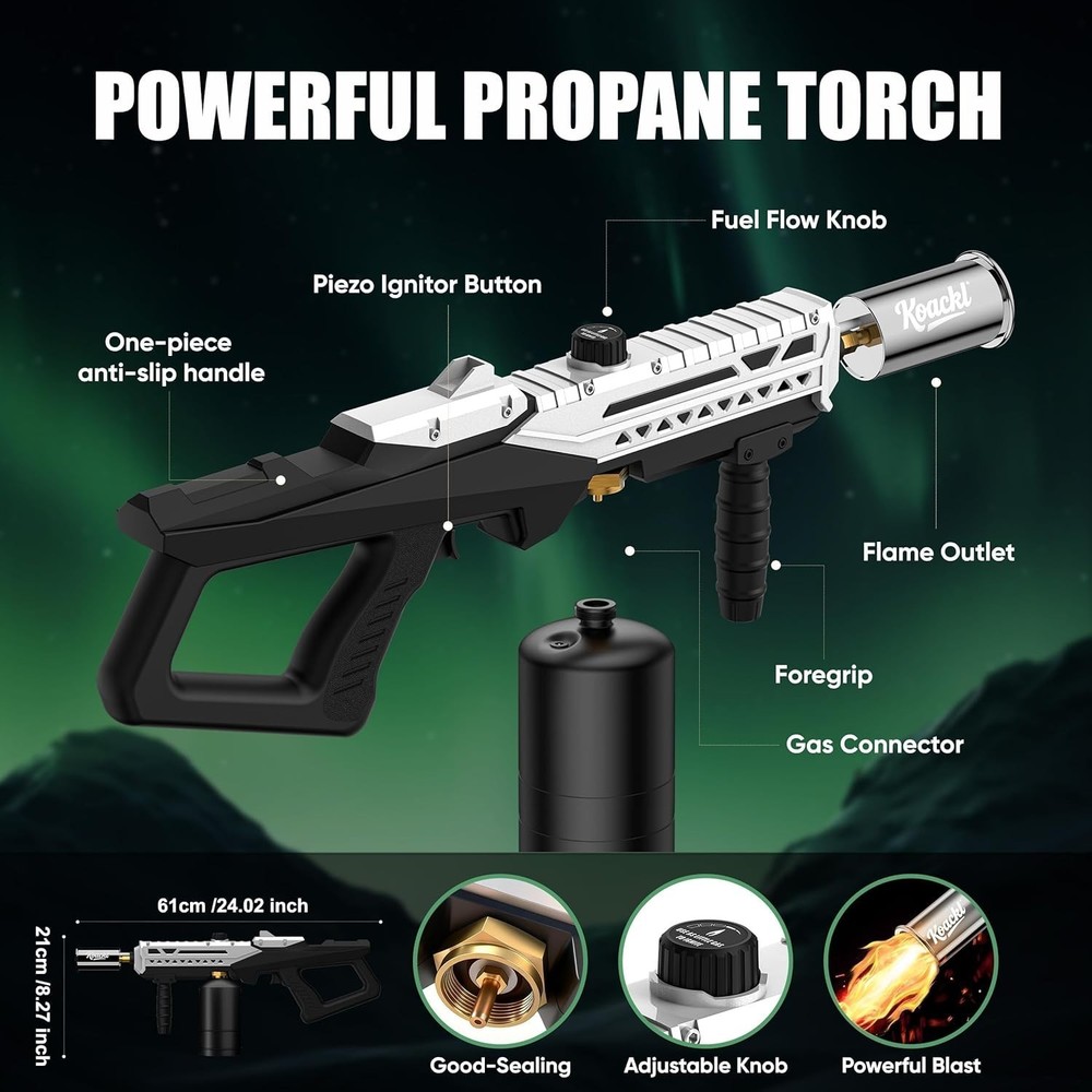 Certified Powerful Propane Torch Gun with Adjustable Flame Control