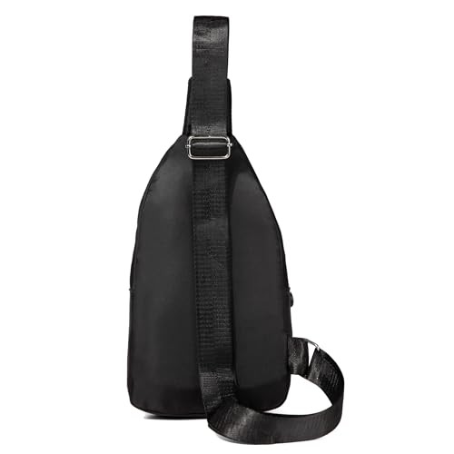 Crossbody Small Sling Backpack Sling Bag for Women, Chest Bag Dark Black