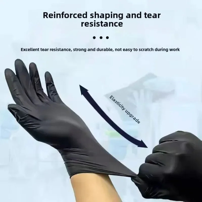 Disposable Nitrile Gloves Waterproof Kitchen Dishwashing Cleaning 100PCS
