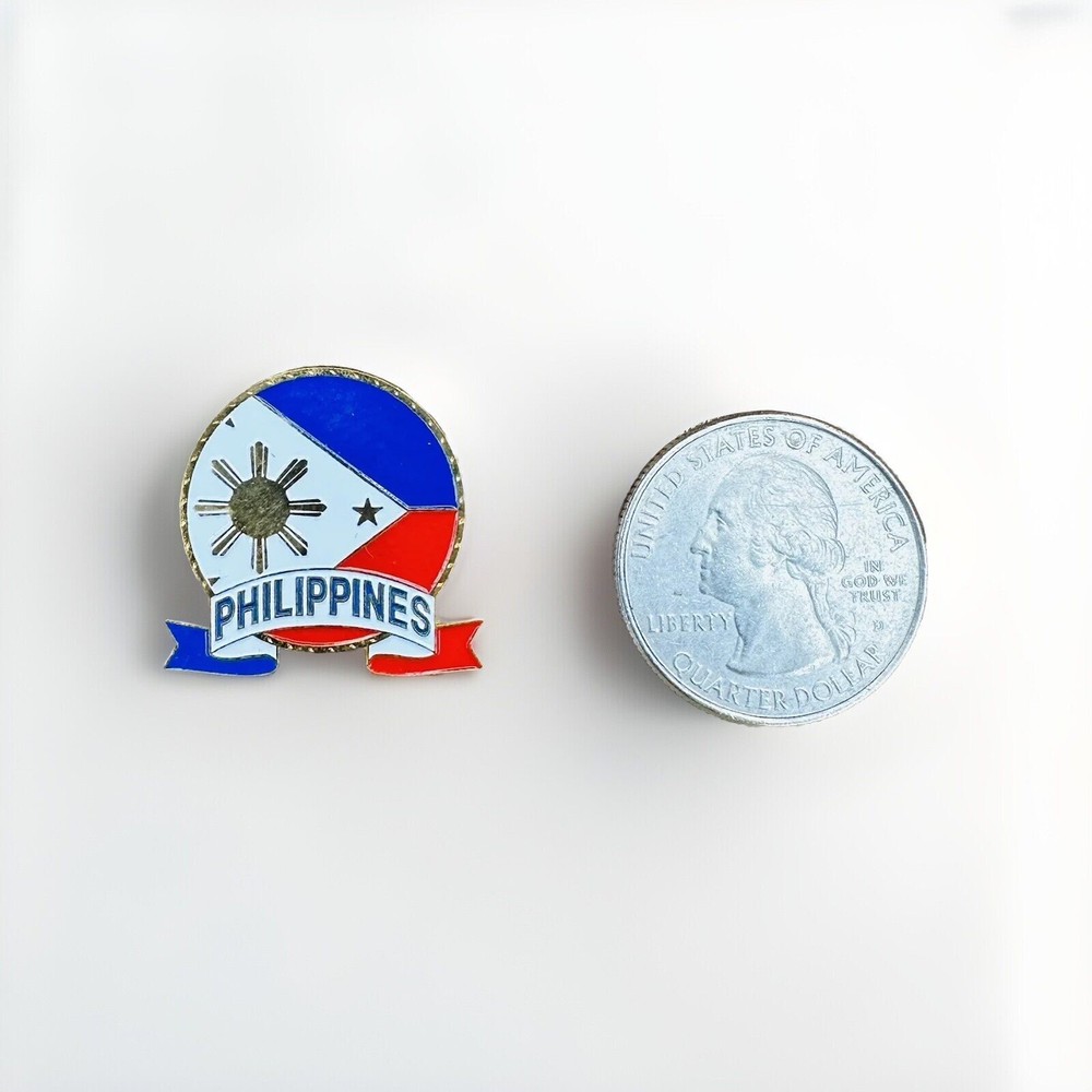Philippines Flag Crest Lapel Hat Pin