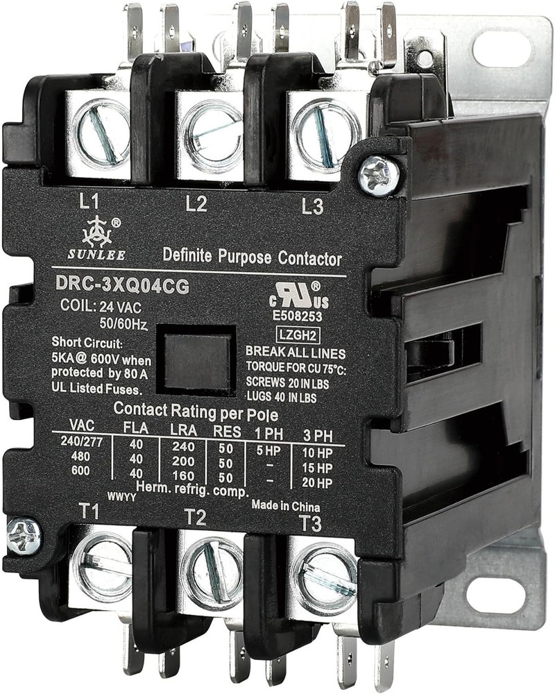 3 Pole 40A Contactor 24V Coil Bulk Molding