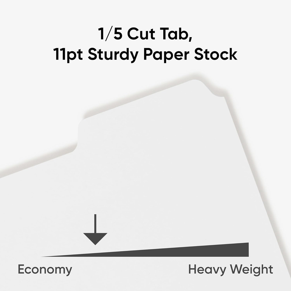 89415 Three-Ring Binder Index Divider 5-Tab White