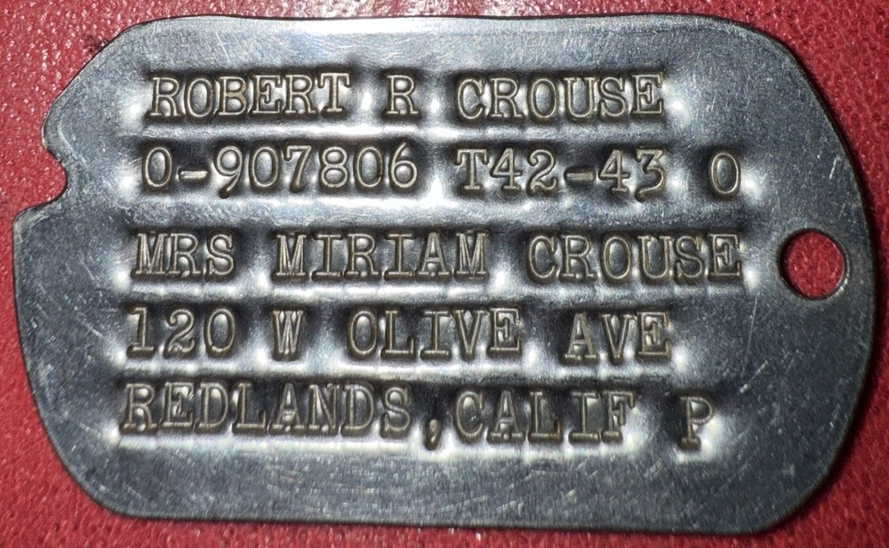 WW2 Dog Tag USAAF Air Inspector Investigator (Served Overseas) Of California (6)