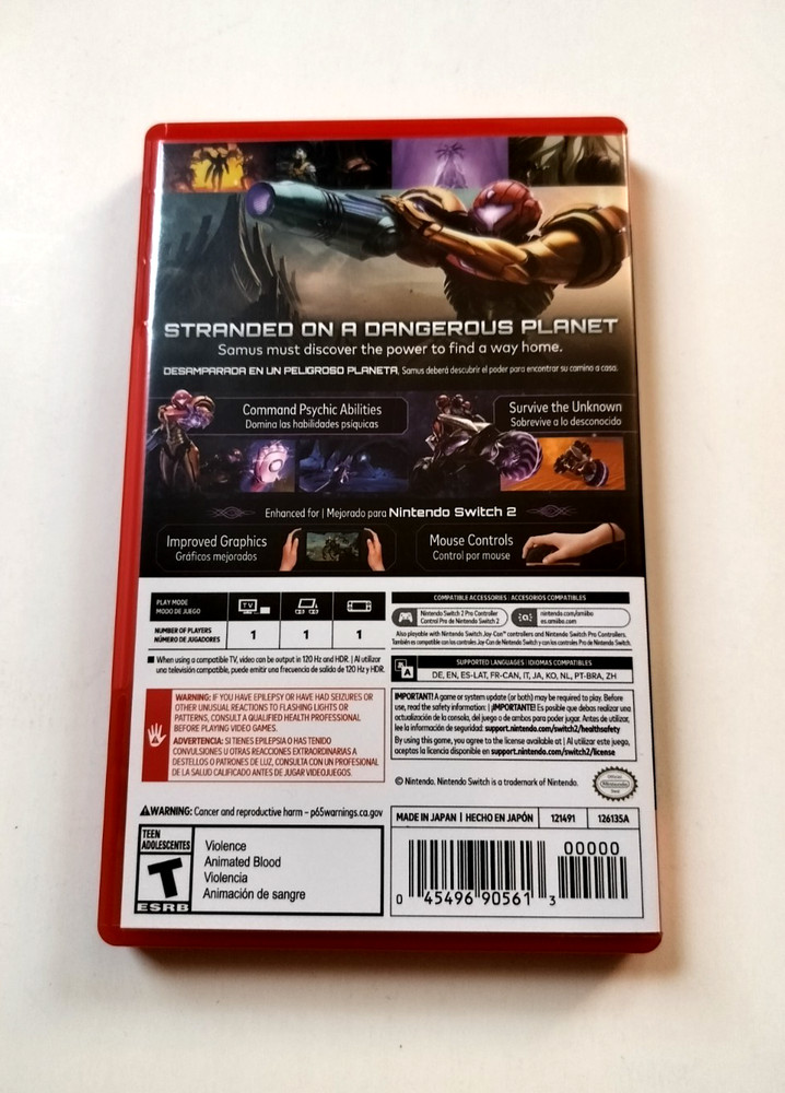 Authentic OEM Box Case Nintendo Switch 2 for Metroid Prime 4 Beyond SW2