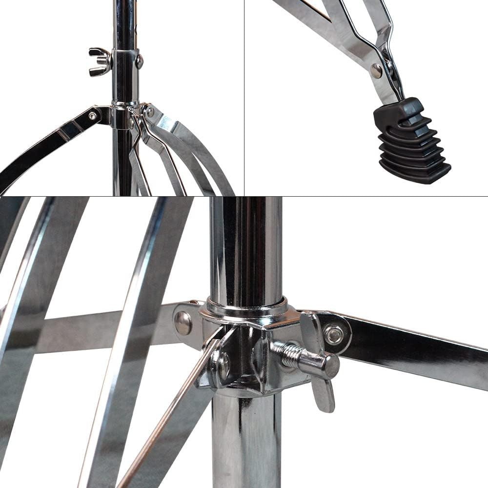 Compact Adjustable Drum Stool with Foldable Design - Perfect for Travel, Black