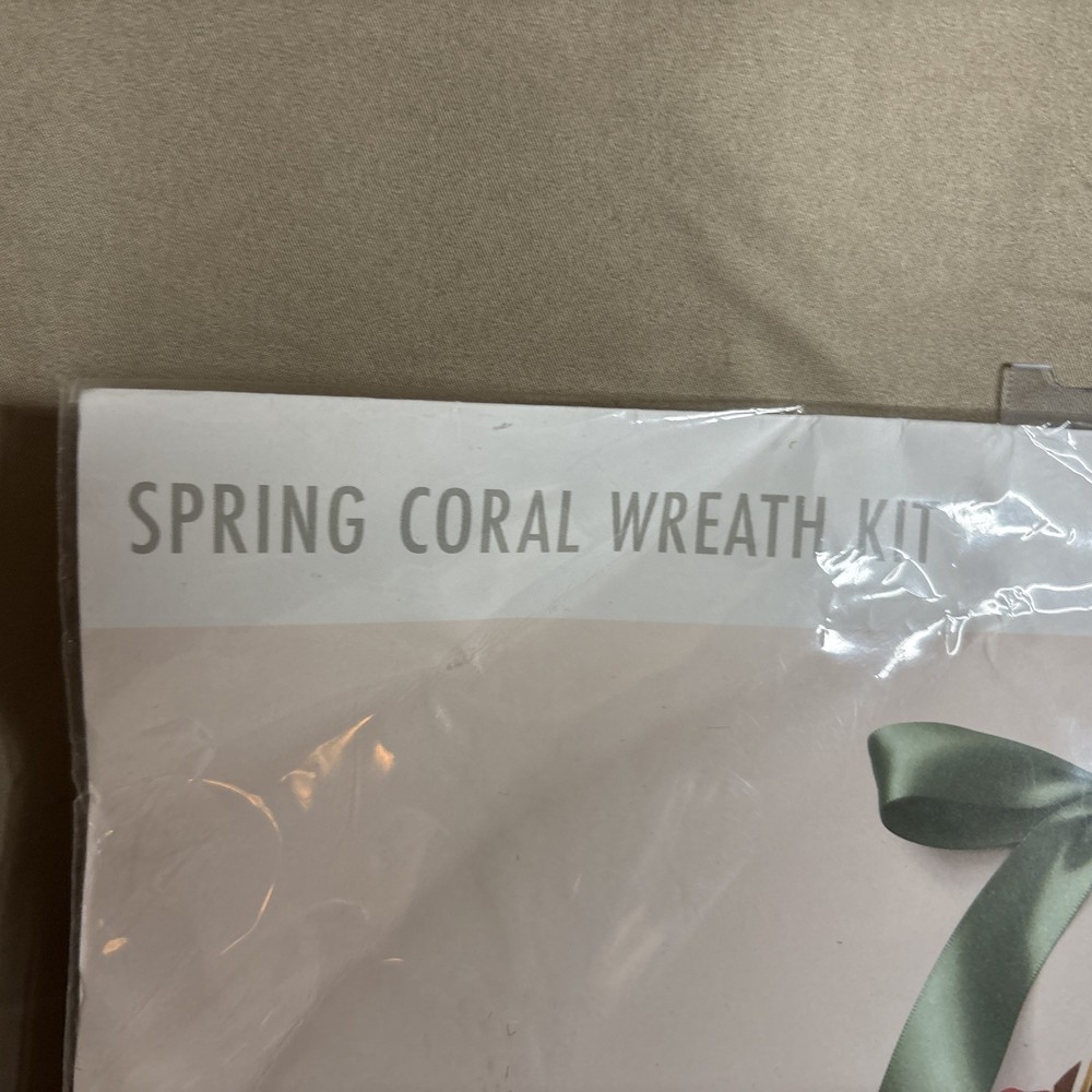 Paper Source Spring Coral Wreath Kit Advanced Skill Level 4 NIP