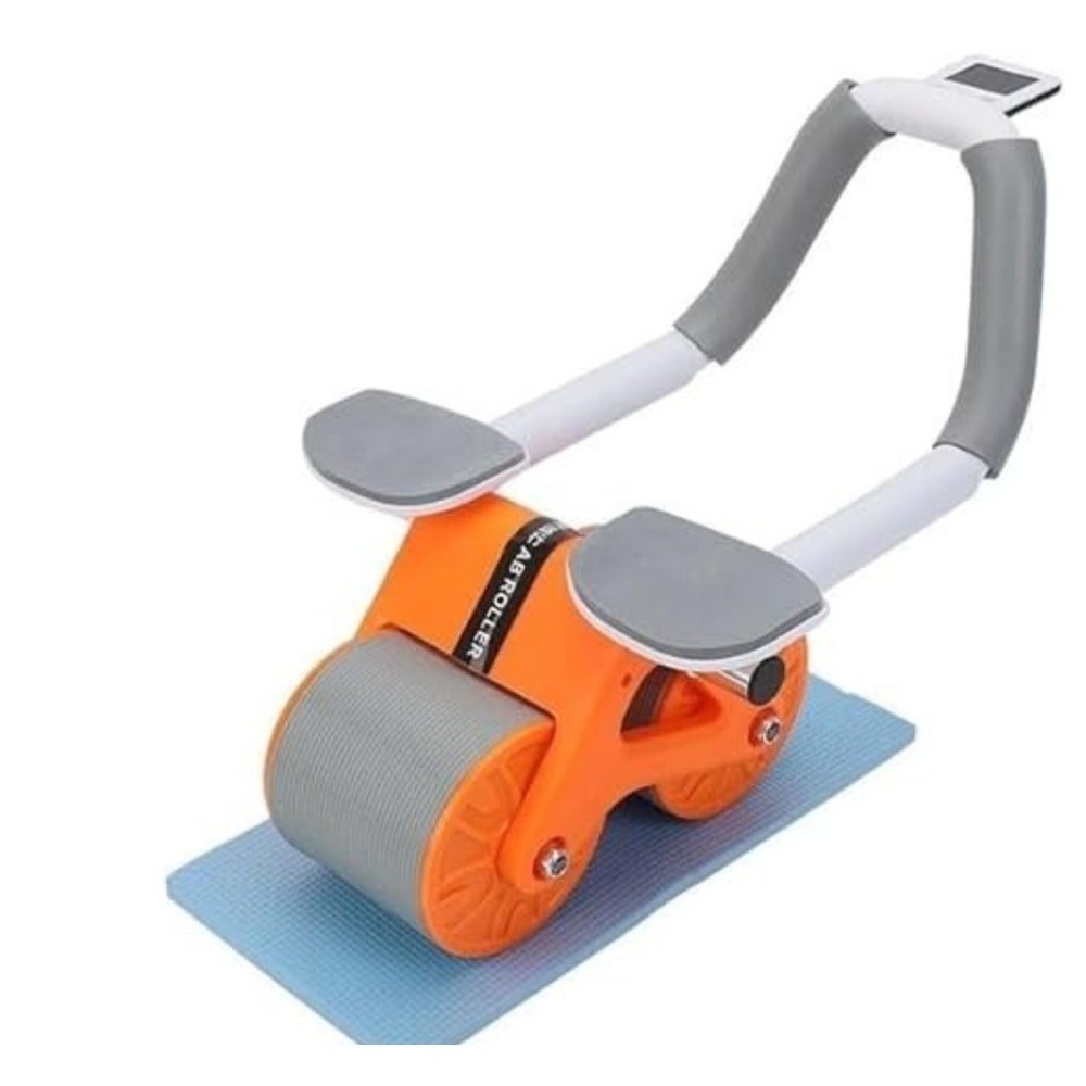 Adjustable Ab Roller with Knee Pad & LED Counter – Core Exercise Trainer