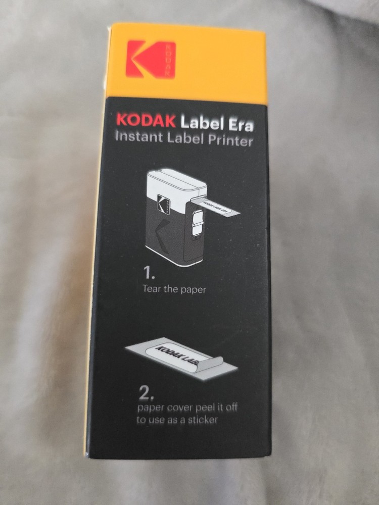 Yellow Kodak Instant Label Printer Maker Bluetooth Thermal Stocking Stuffer Gift
