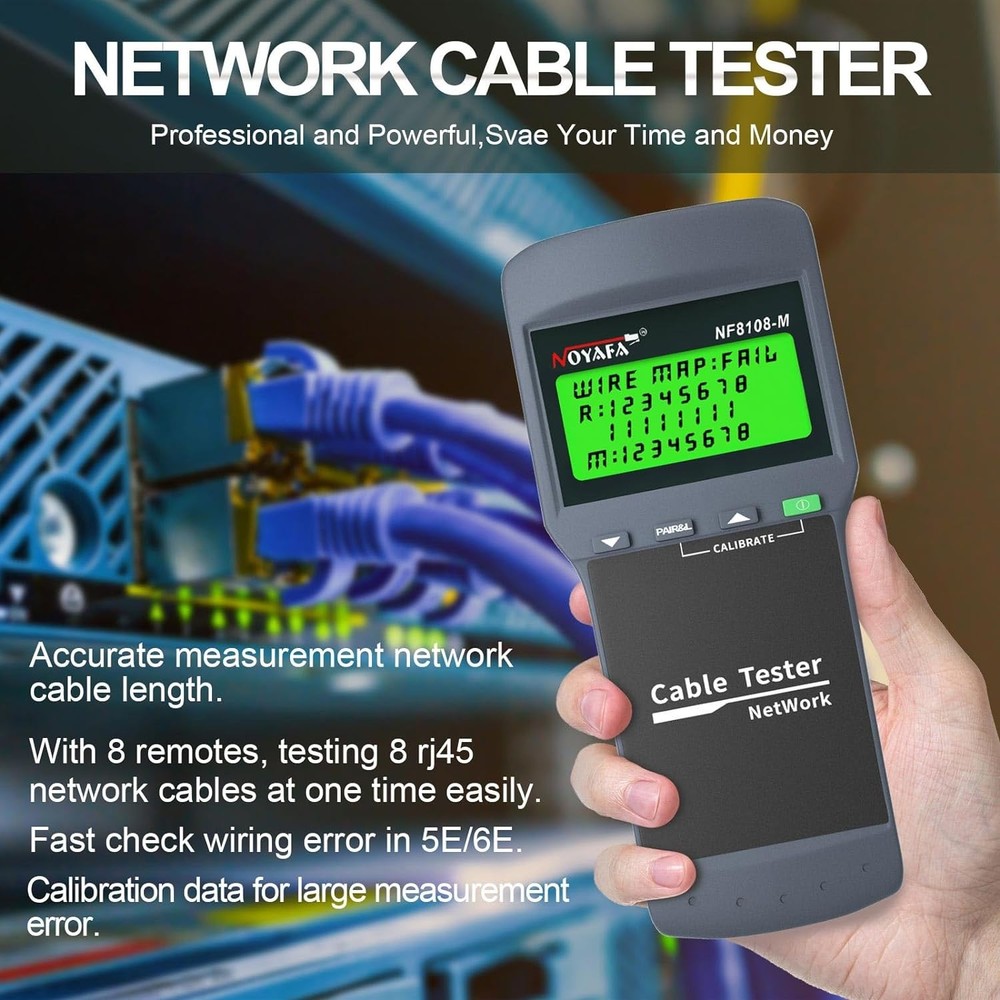 NOYAFA NF-8108M Cable Tracker Network Cable Tester LCD Display Measure Length