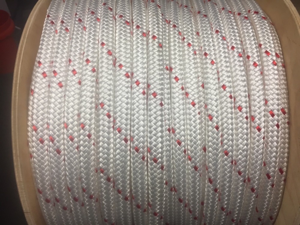 5/8” polyester double braid rope white or white flecks 300 feet
