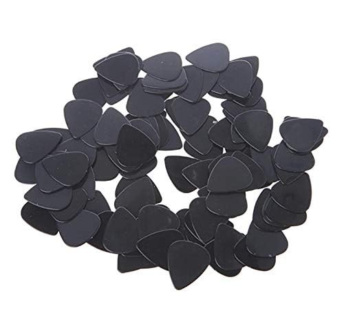 100-Pack Black Celluloid Guitar Picks Size Medium .71mm Medium,