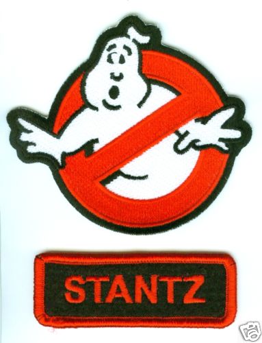 MOVIE GHOSTBUSTERS STANTZ NAME TAG 2-PATCH IRON-ON SET