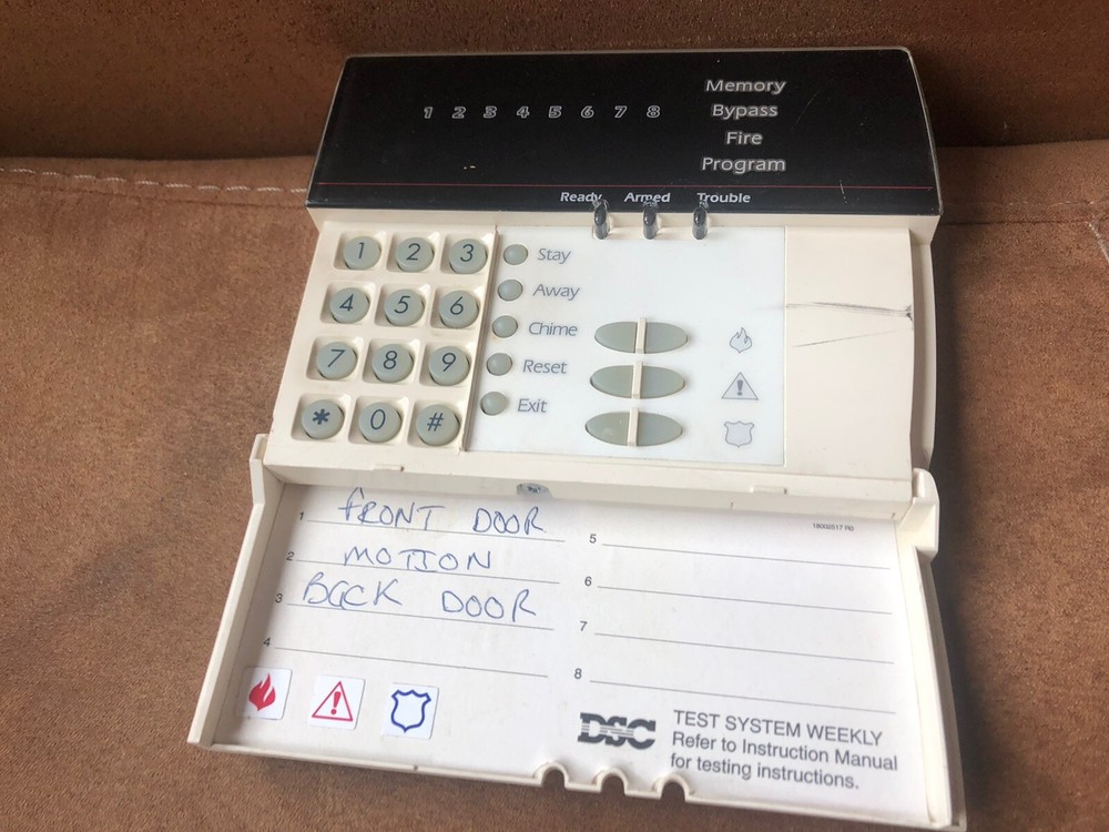 DSC Z Version 8 Zone Keypad Untested