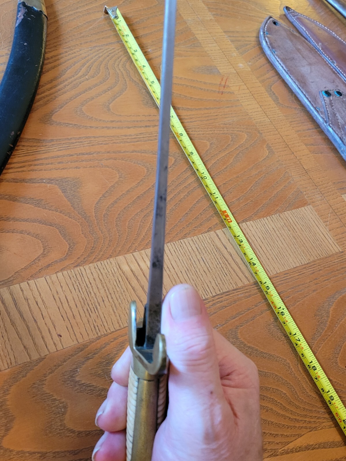 Antique Lion's Head Dagger Knife with Original Sheath, Circa 1840