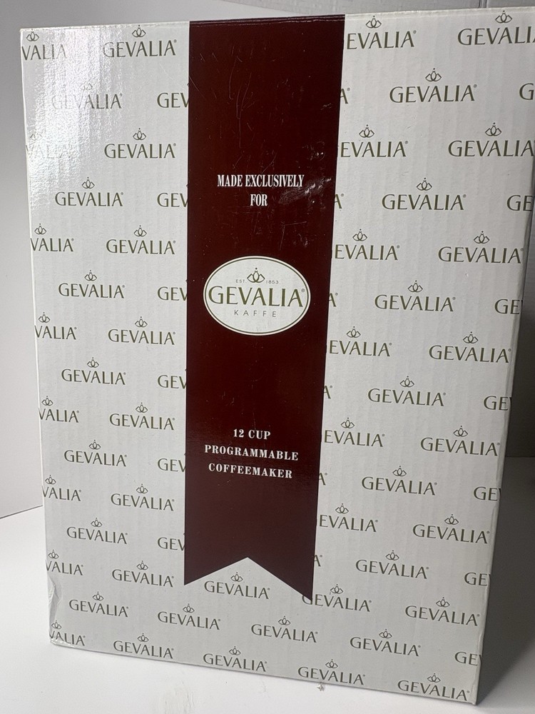 GEVALIA KAFFEE PROGRAMMABLE 12-CUP COFFEEMAKER BLACK MODEL C60-A NEW