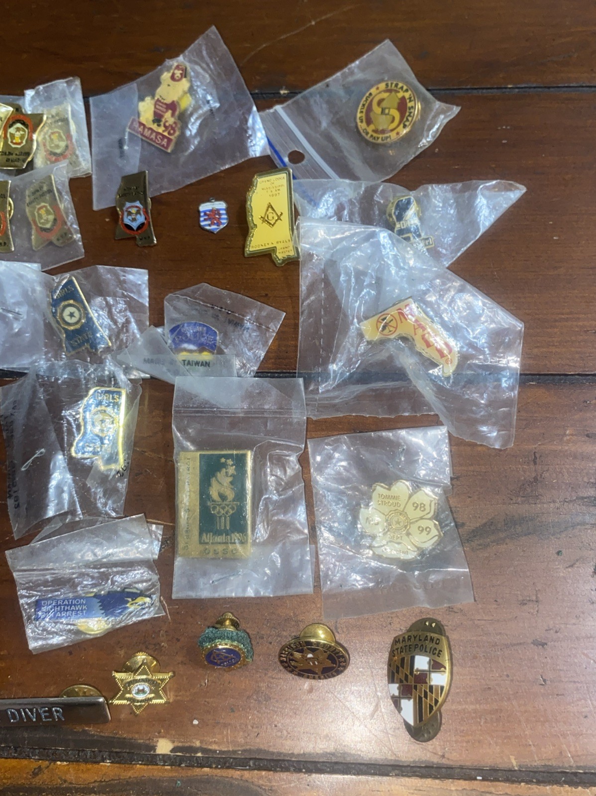 Lot Of Pins Some Law-Enforcement, And Miscellaneous
