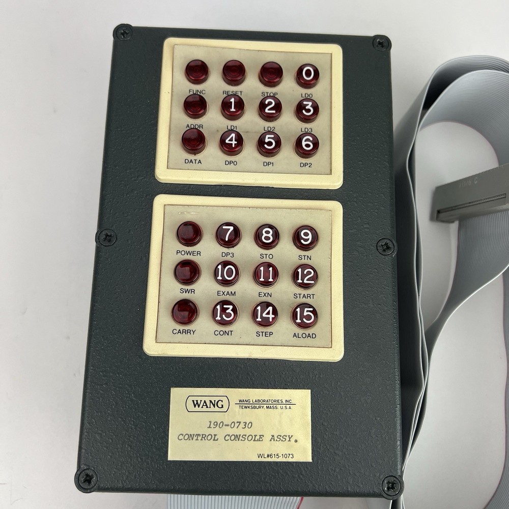 RARE!! Vintage Computing WANG LABORATORIES 190-0730 Control Console ASSY