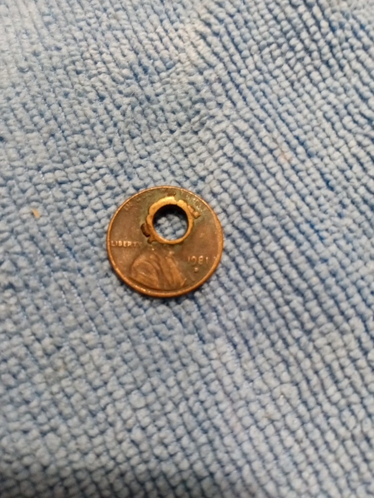 1981 D Penney With Hole Though Head Error