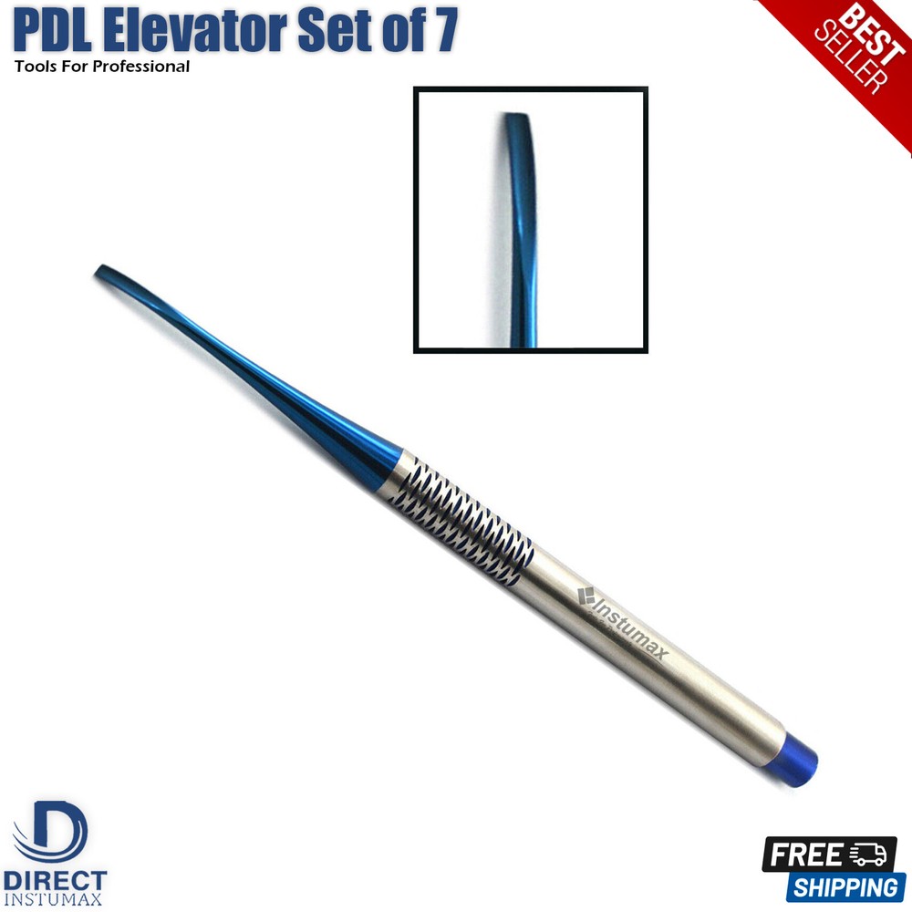 Dental Luxating Elevators PDL Periotome Root Extracting Extraction Kit Set Of 7