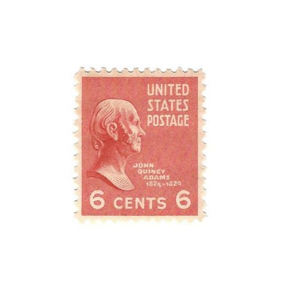 STAMPS US SCOTT 811 "Adams" 6 CENT 1938 MNH
