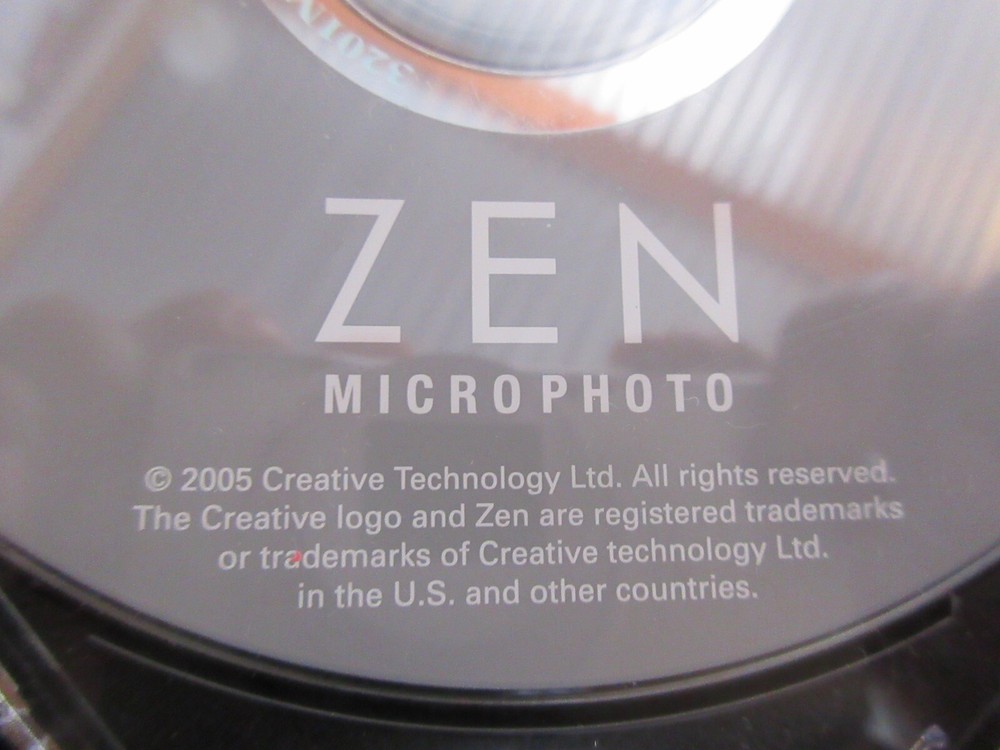 Creative Zen Microphoto Installation CD ONLY