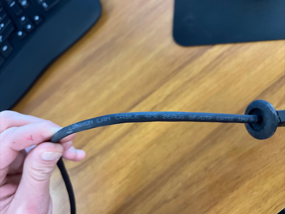 Lingxum LAN Cable Black 2’6” cat5e new high quality