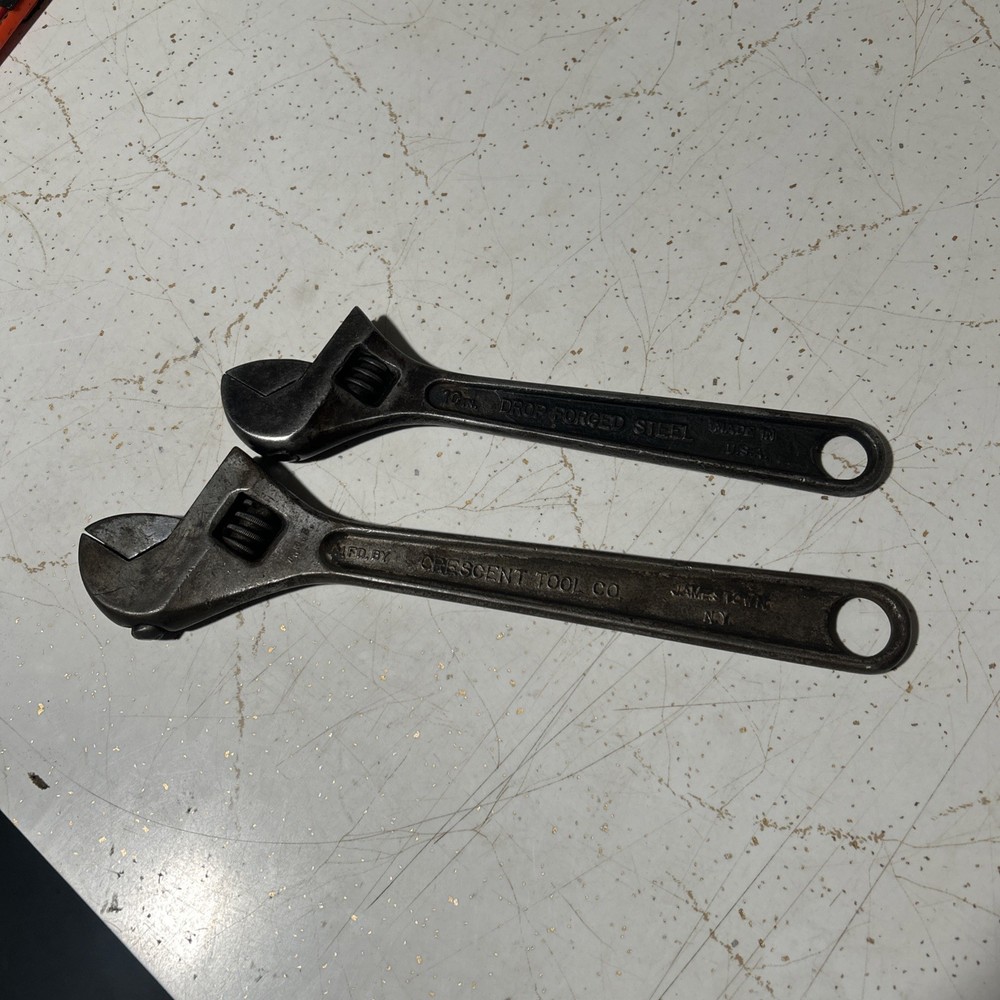 Two Crescent Adjustable Wrenches Made In The USA
