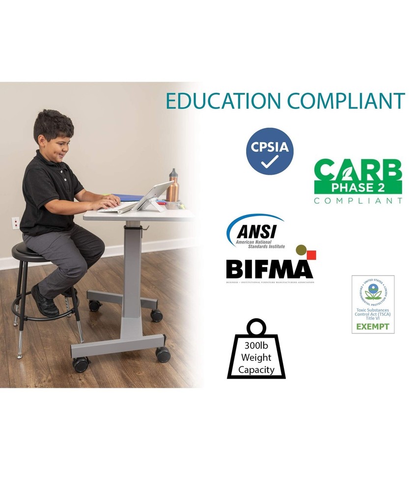 Stand Up Desk Store Stackable Adjustable-Height Classroom Office Workstation ...