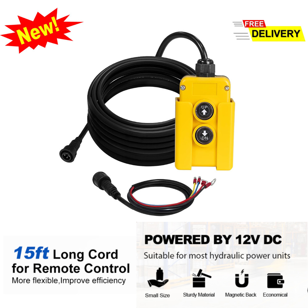 4 Wire Dump Trailer Remote Control Switch 12V DC for Hydraulic Pump Lift Winch