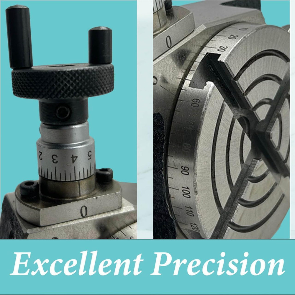Precision 3" (75Mm) Mini Rotary Table | Horizontal & Vertical Milling Tool with