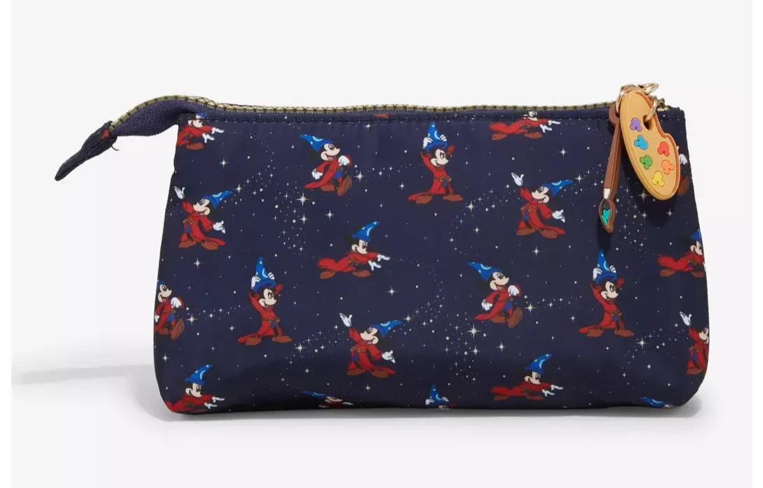 Disney Fantasia Sorcerer Mickey Allover Print Cosmetic Bag - NEW with Tags