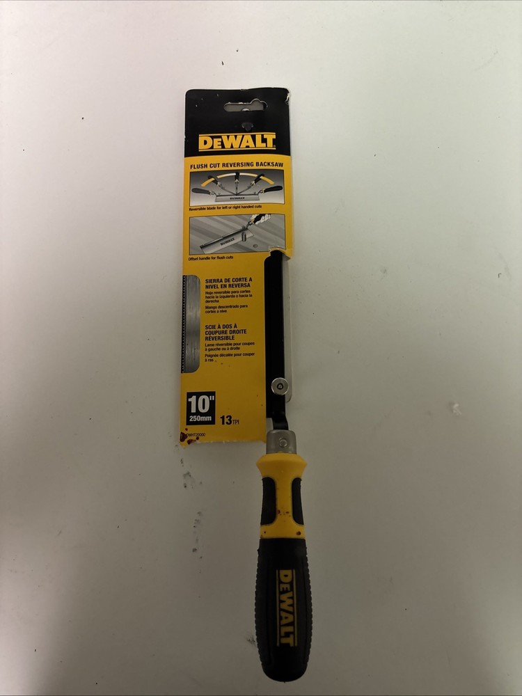 DeWalt Flush Cut Reversing Backsaw 10” w/Offset Handle DWHT 2000