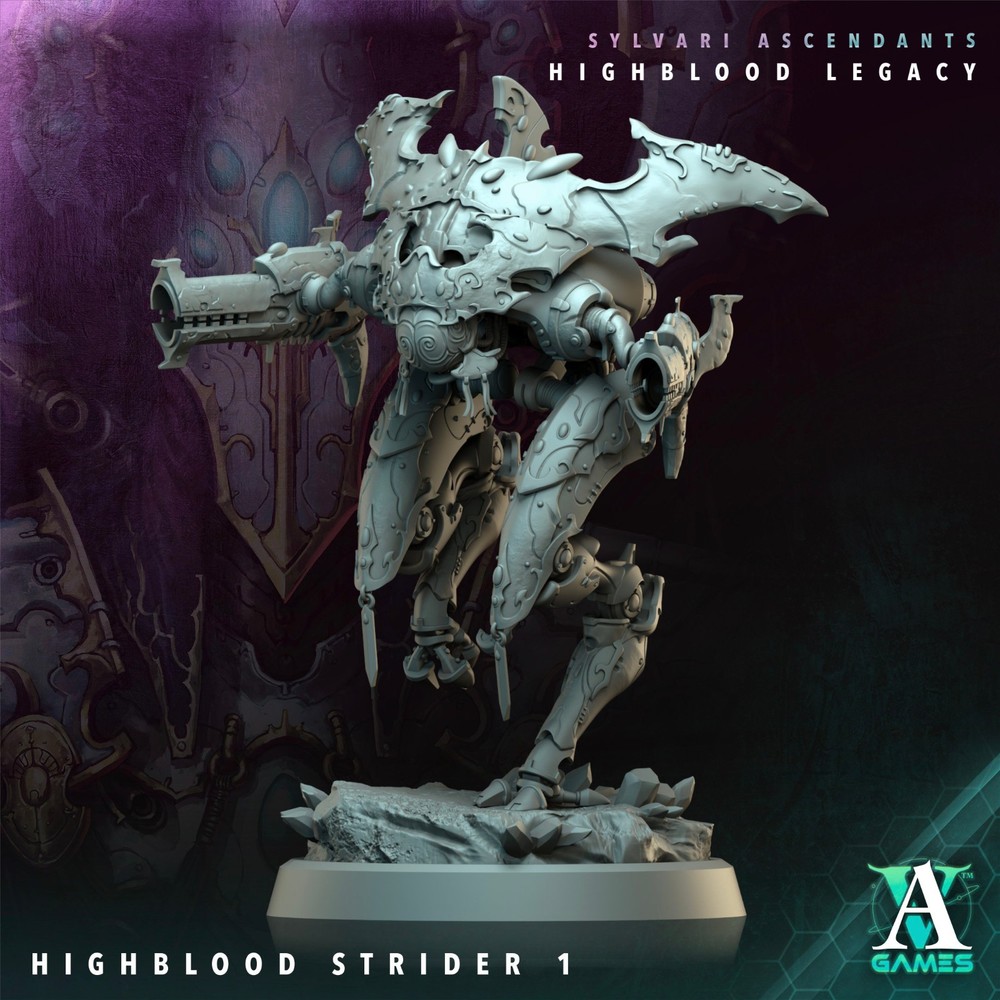 Highblood Strider - Space Elf - 3d Printed Miniature - Sci-Fi - D&D